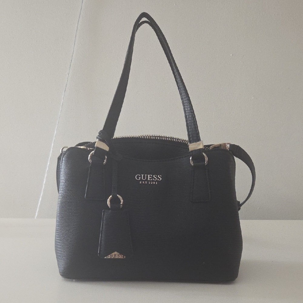 GUESS Black Shoulder/Crossbody Bag with Gold Hardware